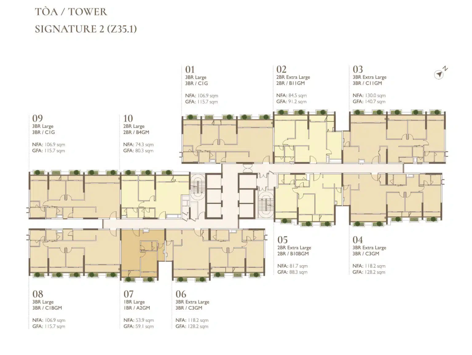 Mặt bằng toà S2 tầng 23