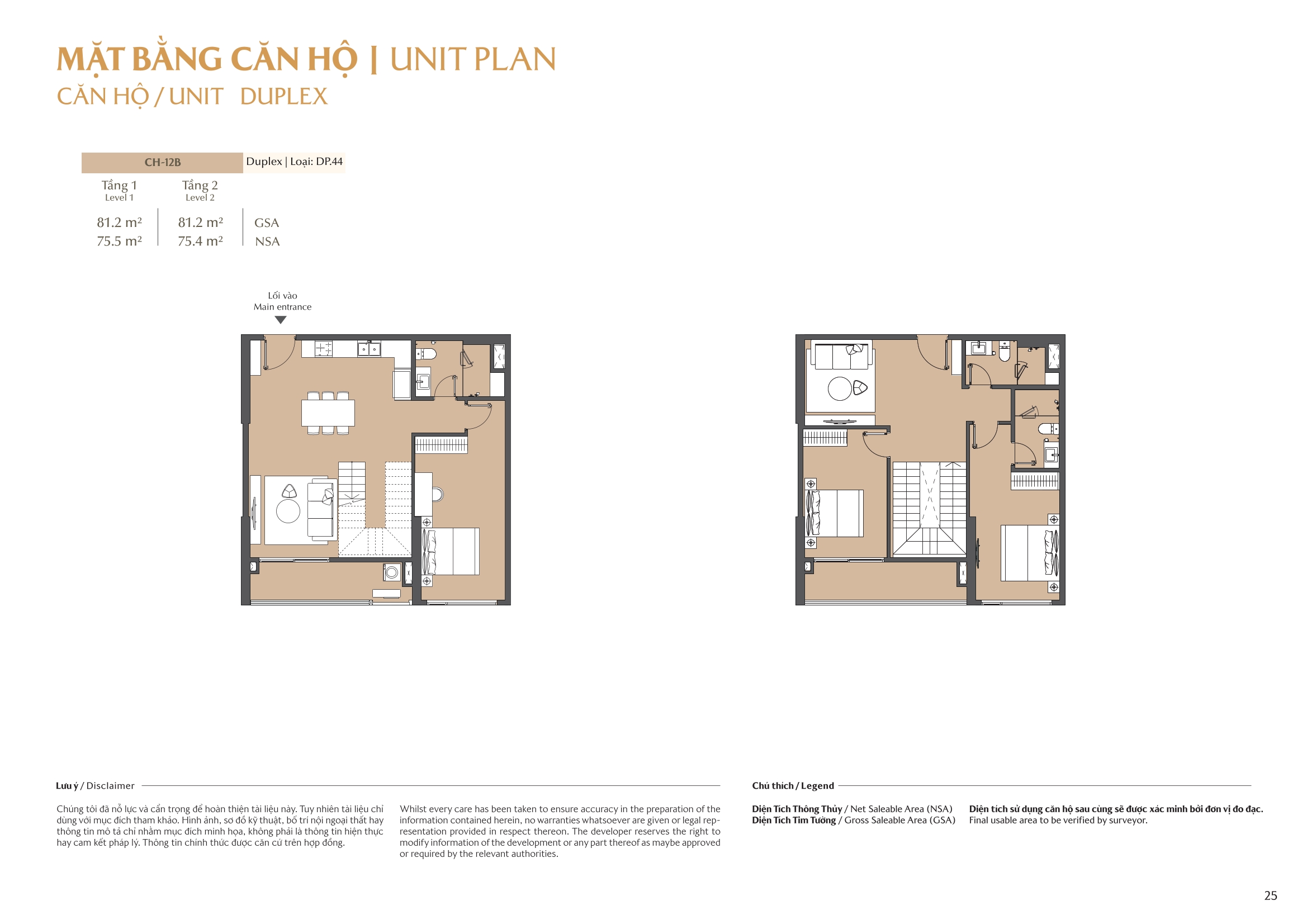 Mặt bằng căn hộ tòa B1 Masteri Park Place 22