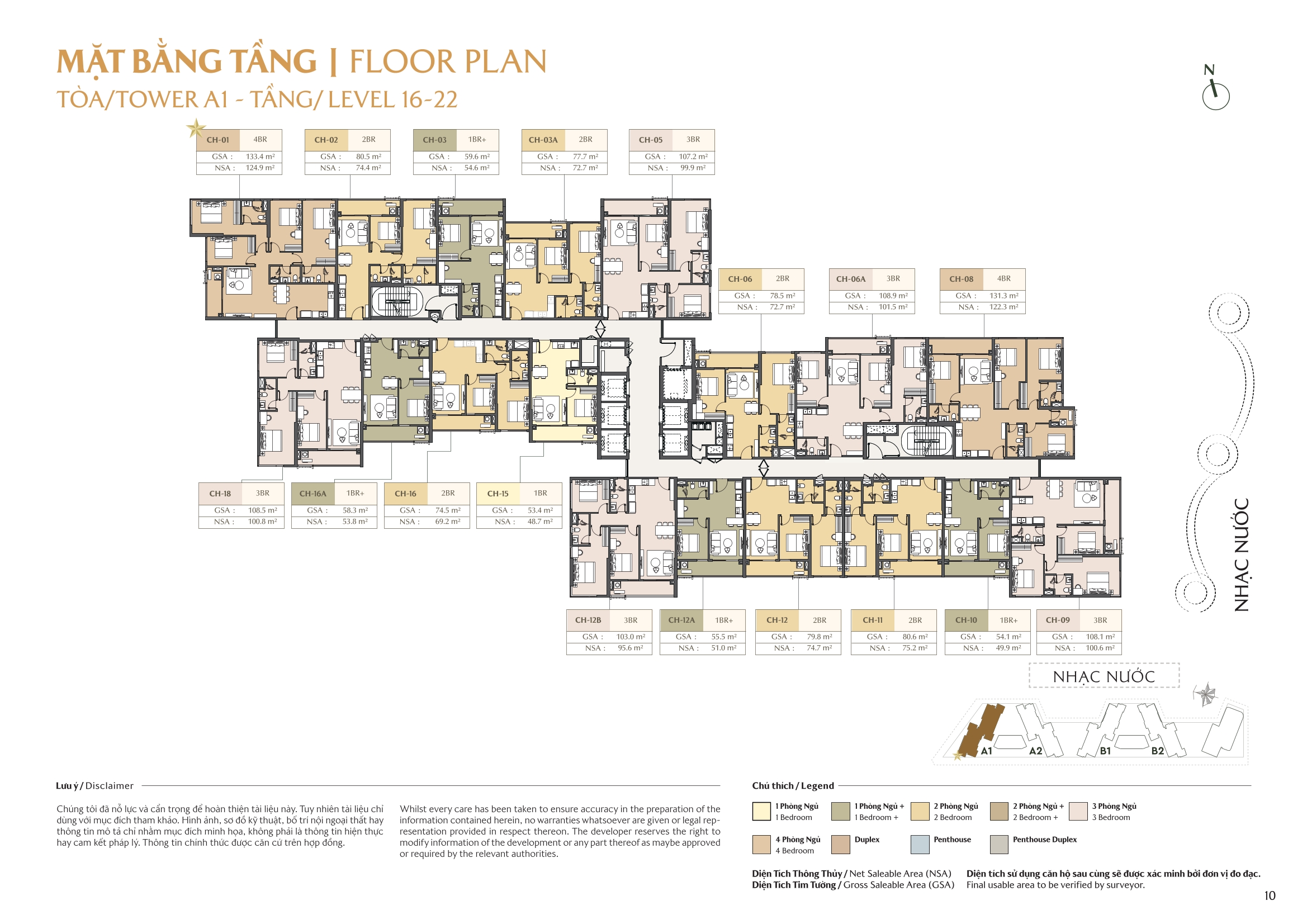 Mặt bằng căn hộ tòa A1 Masteri Park Place 10