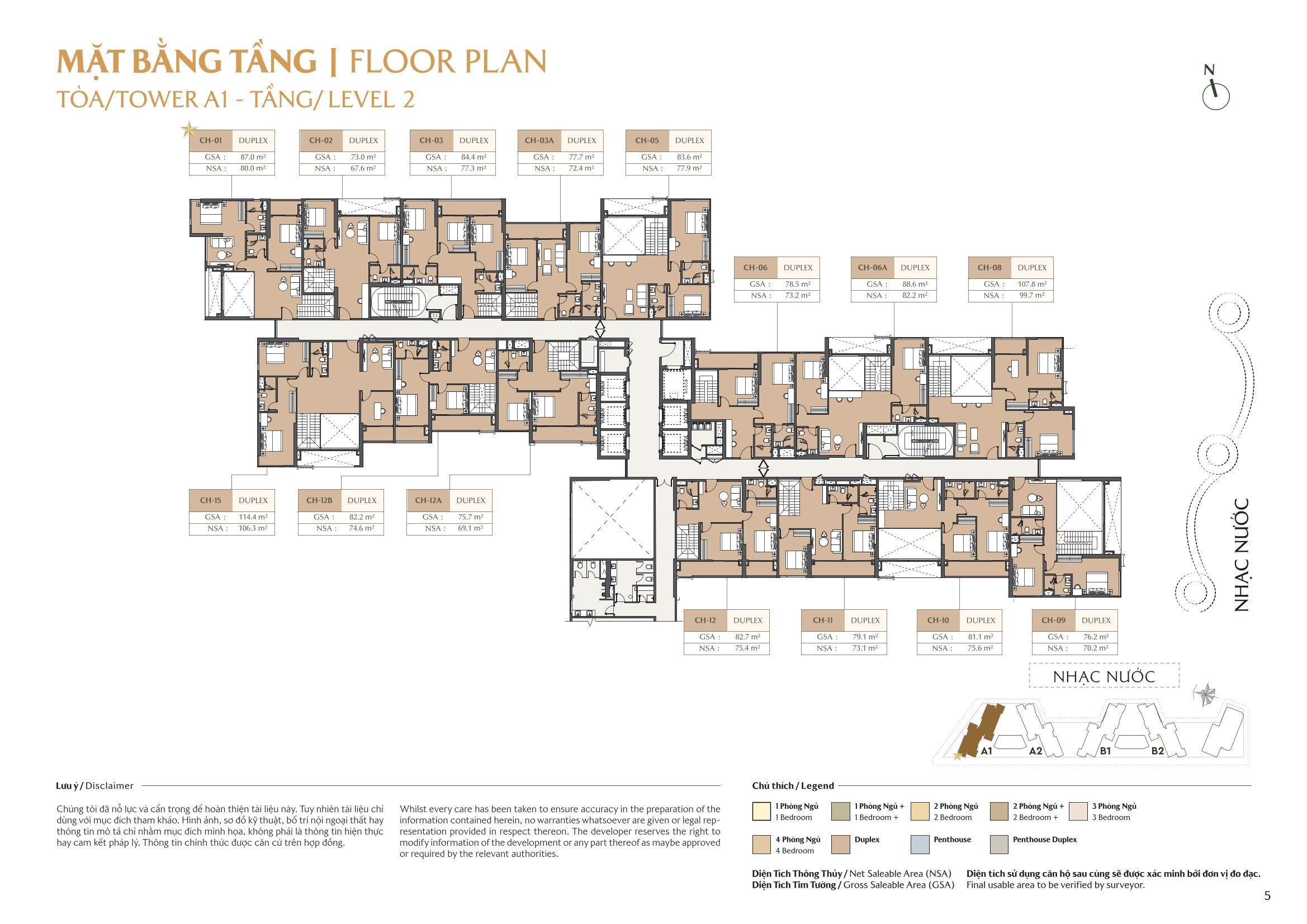 Mặt bằng căn hộ tòa A1 Masteri Park Place 5