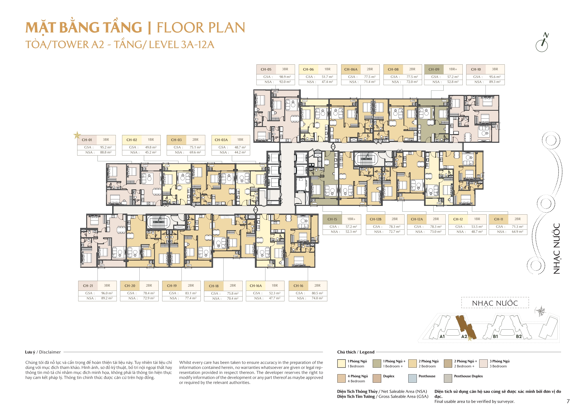 Mặt bằng căn hộ tòa A2 Masteri Park Place 7