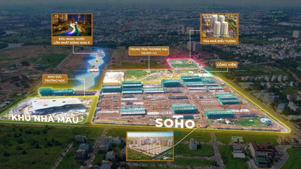 Khu nhạc nước The Global City - Kênh đào The Canal Of Love 2