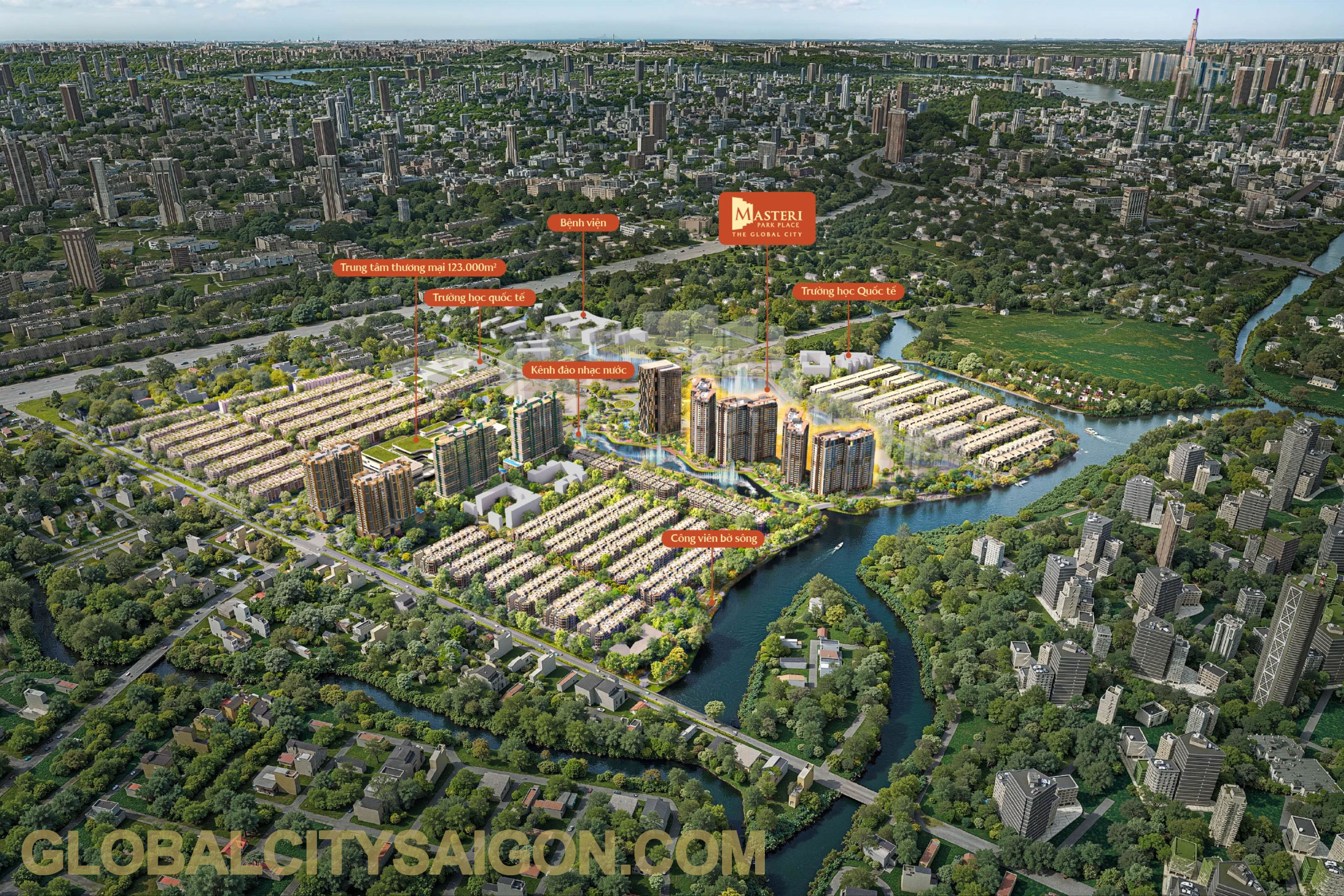 Vị thế độc tôn của Masteri Park Place trong lòng đại đô thị The Global City